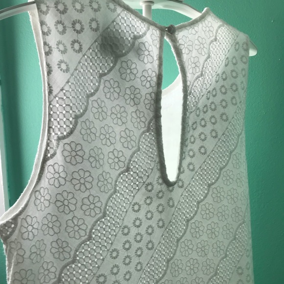 Calvin Klein A line sleeveless Flared white dress - Picture 4 of 8